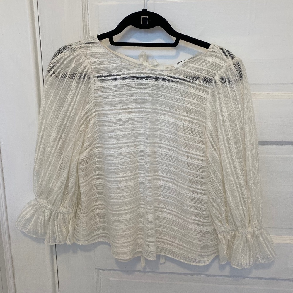 Amanda Uprichard Two Piece White Shimmer Top NWT XS